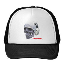 water-polo-skull trucker hat