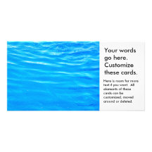 Water pretty deep blue rippling beautiful photo customized photo card