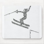 Water Skier, Made of Faces Mousepad