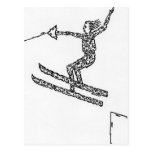 Water Skier, Made of Faces Post Card