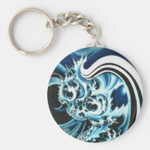 Water Skull Key Chain