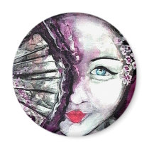 Water Soul GEISHA Refrigerator Magnet