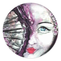 Water Soul GEISHA Round Sticker