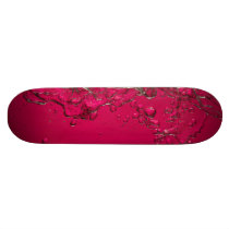 Water splash red skateboards