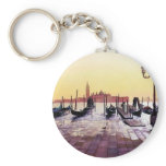 "Water Taxis" Gondola Scene Watercolor keychains