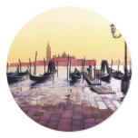 "Water Taxis" Gondola Scene Watercolor stickers