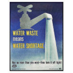 Water Waste Means Water Shortage flyers