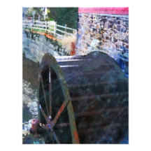 Water Wheel Custom Invitations