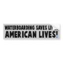 Waterboarding Bumper Sticker bumper stickers