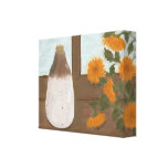 Watercolor Autumn Still Life Wrapped Canvas Print