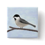 Watercolor Black-capped Chickadee Button