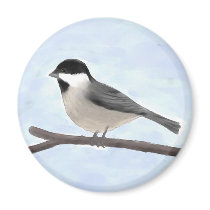 Watercolor Black-capped Chickadee Magnet