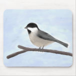 Watercolor Black-capped Chickadee Mousepad