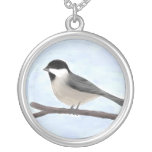 Watercolor Black-capped Chickadee Necklace