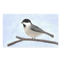 Watercolor Black-capped Chickadee Stickers