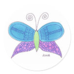 Watercolor Butterfly stickers