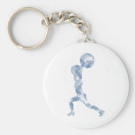 Watercolor Clean & Jerk in Blue Key Chains