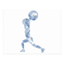 Watercolor Clean & Jerk in Blue Post Card