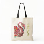 Watercolor FLAMINGO cutting tote bags