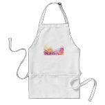 Watercolor Floral in Pink, Purple, and Orange Apron