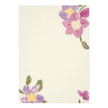 Watercolor Flowers Invitation