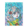 Watercolor Girl Postcard