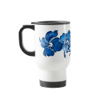 Watercolor Hibiscus Travel Mug