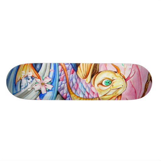 Watercolor Koi Fish Skateboard Zazzle
