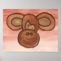 Watercolor Monkey Poster posters