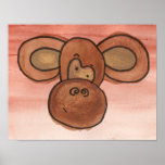 Watercolor Monkey Poster posters