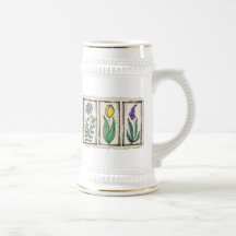Watercolor Pen & Ink Sketch Flowers Coffee Mug