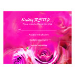 WATERCOLOR ROSES NEON Bat Mitzvah RSVP Card