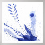 Watercolor splatter paint painting posters