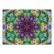 Watercolor Star Kaleidoscope Card