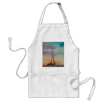 Watercolor Sunset sailing Apron