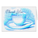 Watercolor Teacup Bridal Thank You Notes Greeting Card