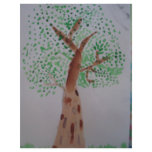 Watercolor tree painting flyers