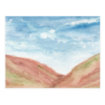 Watercolor valley postcards