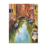 Watercolor Venice Painting postcards