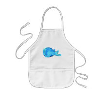 Watercolor Whale Aprons