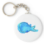 Watercolor Whale keychains