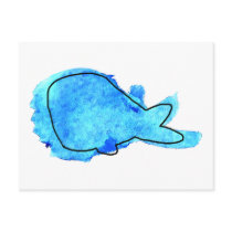 Watercolor Whale