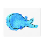 Watercolor Whale postcards