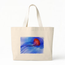 Watercolored Jellyfish Tote Bags