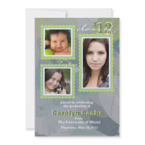 Watercolors Photo Graduation Invitation
