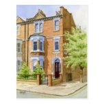watercolour house portrait postcards