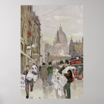 Watercolour London, Ludlow Hill Poster