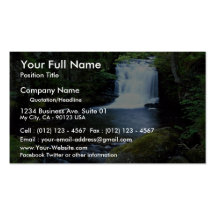 Waterfall at Watersmeet, North Devon, England Business Cards