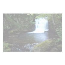 Waterfall at Watersmeet, North Devon, England Stationery Design