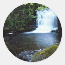 Waterfall at Watersmeet, North Devon, England Sticker